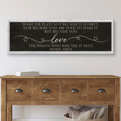 You Will Teach Them To Fly Wall Art, Mother Teresa Quote Canvas, Inspirational Quote Wall Decor, Meaningful Home Decor, Housewarming Gift