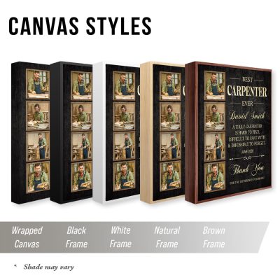 Personalized Carpenter Gift, Best Carpenter Ever Photo Canvas, Custom Woodworker Retirement Gift, Carpenter Appreciation Plaque, Master Carpenter Farewell Gift
