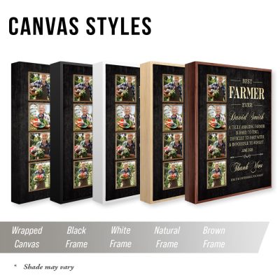 Personalized Farmer Photo Collage Canvas Wall Art, Custom Best Farmer Ever Canvas Art, Farmer Retirement Gift Idea, Farmer Gift, Farmer Retirement Canvas