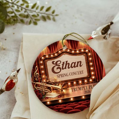 Custom Trumpeter Stage Name Ornament, Personalized Trumpeter Ornament, Trumpeter Gift, Trumpeter Keepsake, Trumpet Gift Idea
