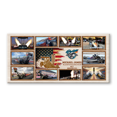 Personalized Drag Racing Canvas, Custom Drag Racer Photo Collage, Drag Racing Wall Art, Racing Achievement Gift, Motorsport Gift For Drag Racer