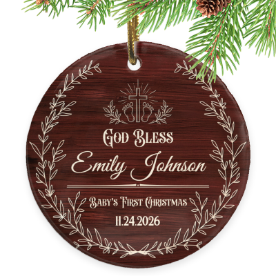 Personalized Baby First Christmas Ornament, Custom Baby Name Christmas Ornament, Baby First Christmas Gift, Unique Christmas Gift For Baby