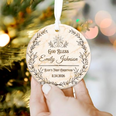 Personalized Baby First Christmas Ornament, Custom Baby Name Christmas Ornament, Baby First Christmas Gift, Unique Christmas Gift For Baby