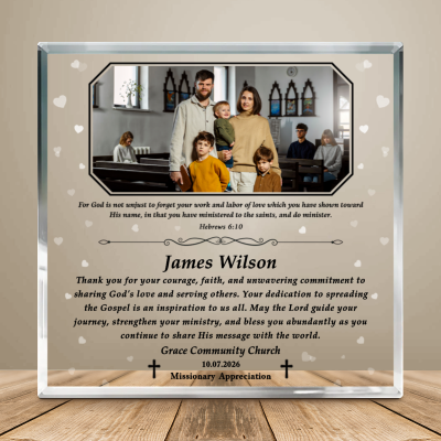 Personalized Missionary Appreciation Plaque, Custom Missionary Acrylic, Missionary Appreciation Gift, Christian Missionary Gift, Ministry Gift