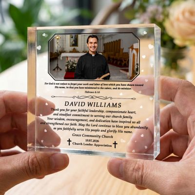 Personalized Church Leader Appreciation Plaque, Custom Church Leader Acrylic, Church Appreciation Gift, Ministry Leader Gift