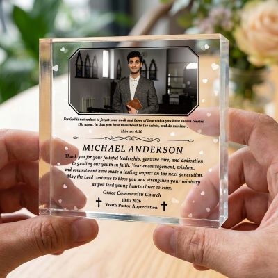 Personalized Youth Pastor Appreciation Plaque, Custom Youth Pastor Acrylic, Youth Ministry Leader Gift, Church Appreciation Gift
