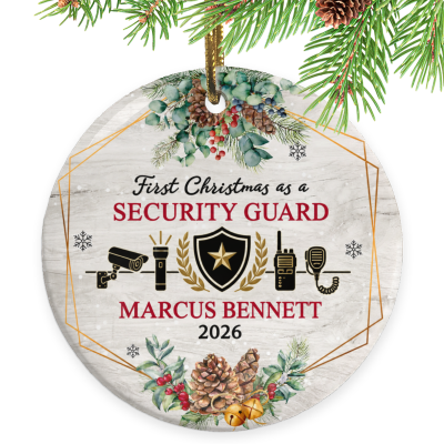 First Christmas as a Security Guard Ornament, Security Guard Gift, Custom Security Guard Ornament, Personalized Security Christmas Keepsake, Security Officer Gift