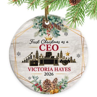 First Christmas as a CEO Ornament, CEO Gift, Custom CEO Ornament, Personalized CEO Christmas Keepsake, Boss Gift