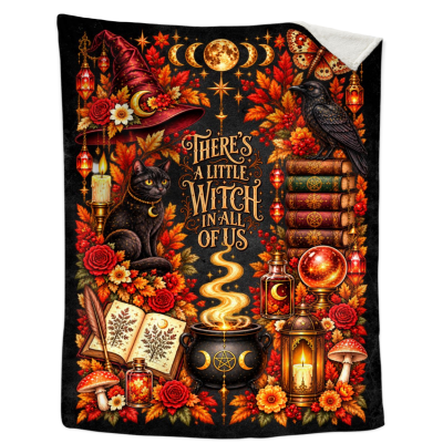 Witchy Halloween Blanket, Gothic Witch Blanket, Cozy Halloween Decor, Spooky Home Decor, Witch Lover Gift, Gothic Autumn Blanket