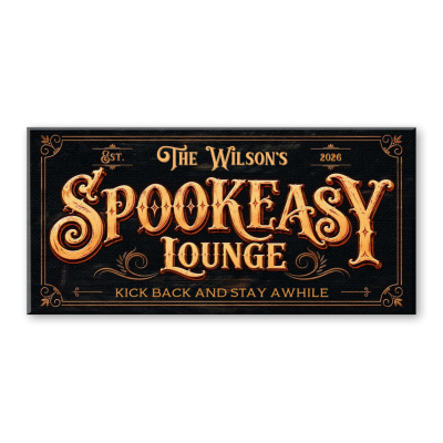 Personalized Spooky Lounge Sign, Custom Name Bar Sign, Halloween Bar Decor, Gothic Speakeasy Wall Art, Haunted Lounge Decor, Man Cave Gift