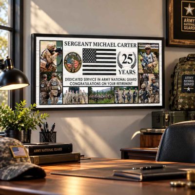 Army National Guard Gift Canvas, Personalized Army National Guard Retirement Gift, Army National Guard Service Recognition Gift, Years of Service Gift