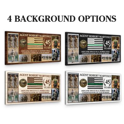 Personalized Border Patrol Gift, Retired Border Patrol Agent Sign, Custom CBP Officer Retirement Gift, Law Enforcement Wall Art