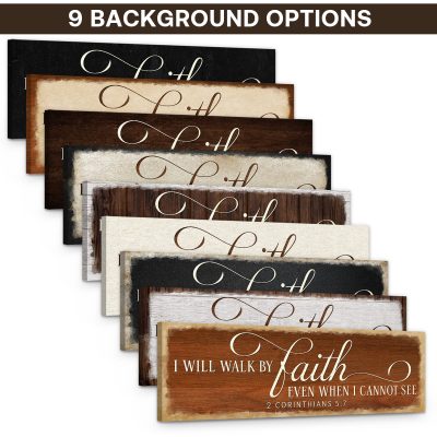 Walk By Faith Canvas, 2 Corinthians 5:7 Christian Wall Art, Bible Verse Decor, Faith Over Fear Sign, Christian Wall Art, Home Decor, Housewarming Gift